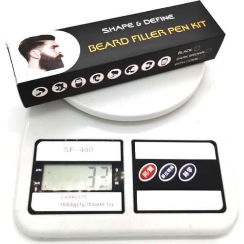 1pc Beard Filling Pen Kit Eyebrow Hair Moustache Filler Pencil Beard Brush Durable Facial Engraving Styling Tools Male Beard Enh