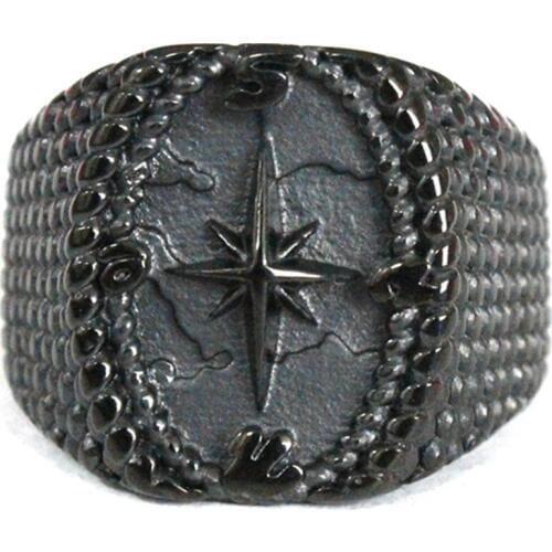 1pc Support Drop Ship Newest Cool Black Ring 100% 316L Stainless Steel Punk Band Party Ring