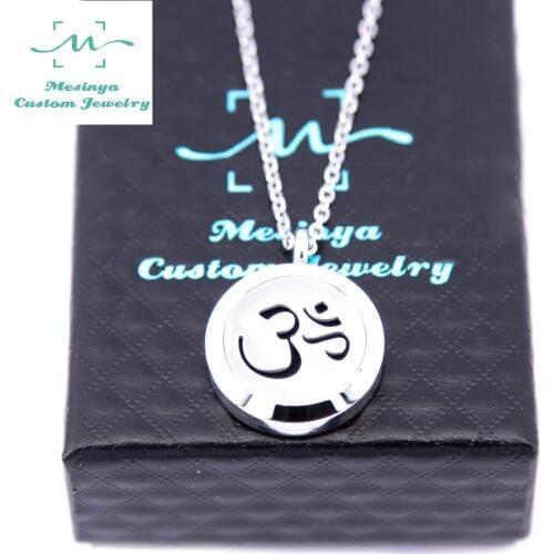 1 piece Mesinya Yoga Lover (25mm) Aromatherapy/Essential Oils 316L Stainless Steel Diffuser Locket pendant Necklace