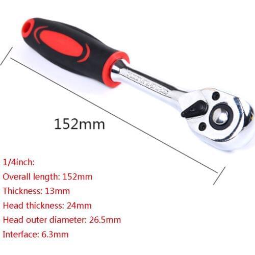 1Piece 1/4" 3/8'' 1/2'' High Torque Ratchet Wrench Spanner Socket Handle Lock Quick Release Professional Repairing Hand Tools