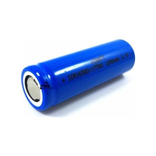 10pcs ICR 3.7v 16500 17500 rechargeable lithium ion battery li-ion cell 1200MAH for LED flashlight torch and speaker