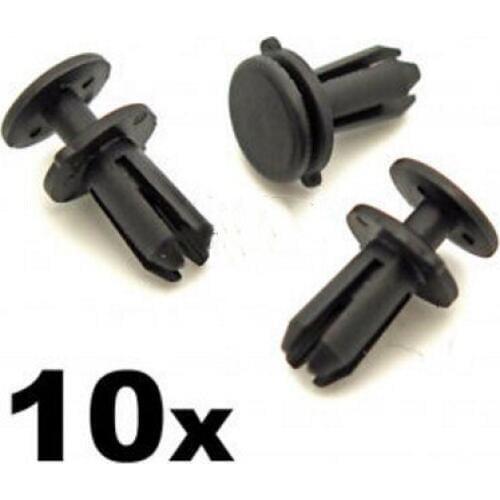 10x For Audi 5mm Plastic Rivets- Trim Clips for Bonnet Seal, Bumper, Spoiler & Dash