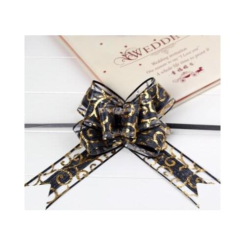 100pcs Christmas Handmade DIY Pre Tied Satin Ribbon Gift Package Bow Wedding Scrapbooking Embellishment Crafts Accessories