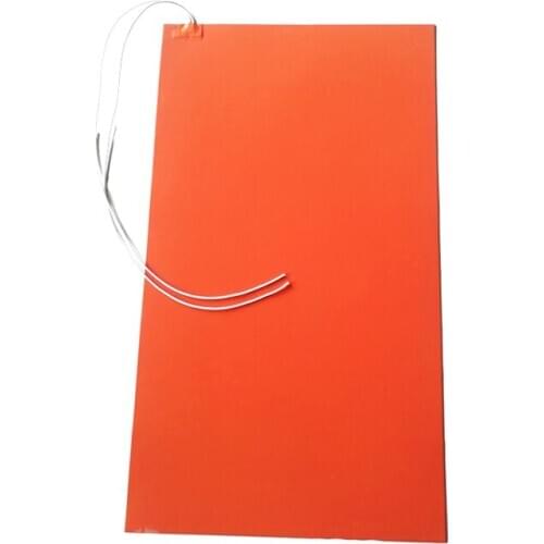 230V 2600W 530*990*1.5mm Silicone Vessel Heater adhesive 1 side 1000mm lead wire