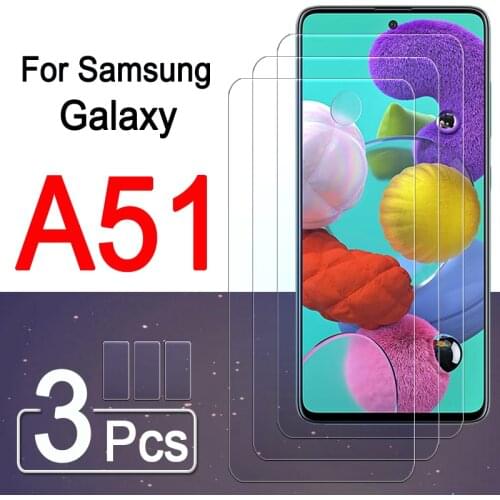 3PCS a51 Glass screen protector on for samsung galaxy a 51 51a Protective armor sheet galaxya51 samsunga51 tempered glas film