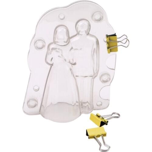 3D Plastic Bride & Groom Wedding Chocolate Mold Cake Decorating Tools DIY Handmade Cake Making Tool Molds