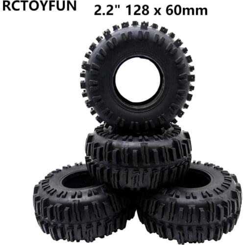 4Pcs 2.2" Rubber Rock Crawler Tyre Tires Accessories for AXIAL SCX10 WRAITH TRX-4 Replacement Upgrade Parts