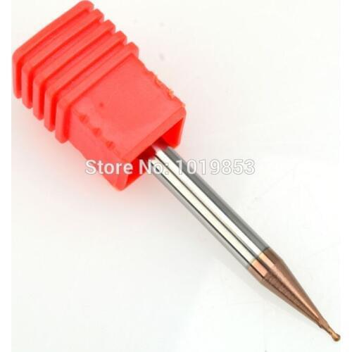 4pcs SLONS S600-R0.5X4X50L HRC65 Ball nose tungsten Carbide end mill for CNC machine