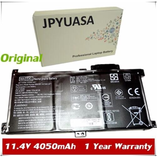 7XINbox 11.4V 4050mAh Original Laptop Battery WA03XL For HP 916367-541 916812-055 HSTNN-UB7H TPN-W126 HSTNN-LB7T