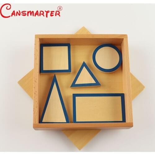 Wooden Educational Toys Geometric Solids Bases Box Projection Corresponding Board Sensory Teaching Toys Materials Kids SE012-C3