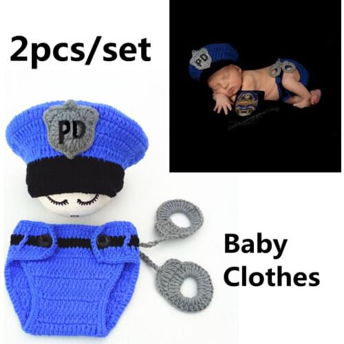 Childrens photography Clothing Baby Handmade Wool Knitting Hat And Diaper Cover Photo Props