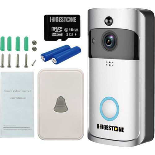 Higestone WiFi Smart Video Doorbell IP Camera Ring Door bell Two Way Audio Wireless APP Control iOS Android Battery Powered
