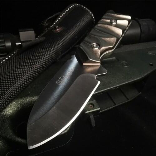 Stainless Steel Pocket Knife, Camping Portable Hunting Knife, Sharp and Durable, Stainless Steel Handle, with Nylon Knife Cover
