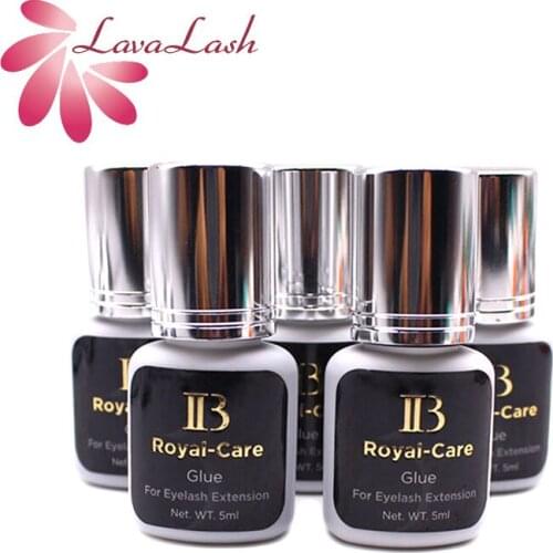 IB Ibeauty Royal-Care Glue 5PCS Original Korea Glue Black 3 seconds Duration 4-5 Weeks Bright Silver Cap For Eyelash Extensions