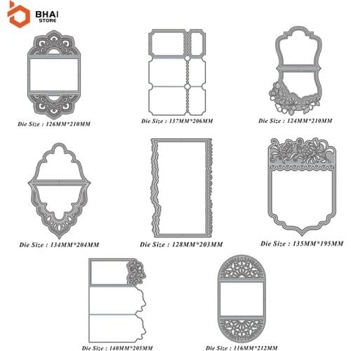 2021 New 3D Greeting Card Frame Metal Cutting Dies Stencil Scrapbooking DIY Album Stamp Paper Card Embossing Decor Craft