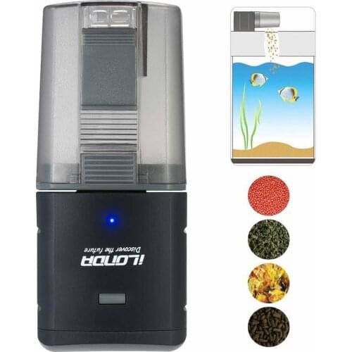 175ml Programmable Automatic Fish Feeders Aquarium Tank Auto Timer Feeder for Weekend or Holiday with 2 Fish Food Dispensers