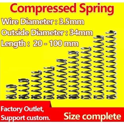 Release Spring Return Spring Pressure Plate Spring Compressed Spring Wire Diameter 3.5mm, Outer Diameter 34mm Spot Goods