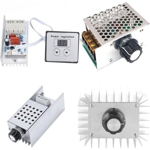 AC 220V 4000W/5000W/10000W SCR Voltage Regulator Dimming LED Dimmer Motor Speed Controller Thermostat Dimmer 220 V Power Supply