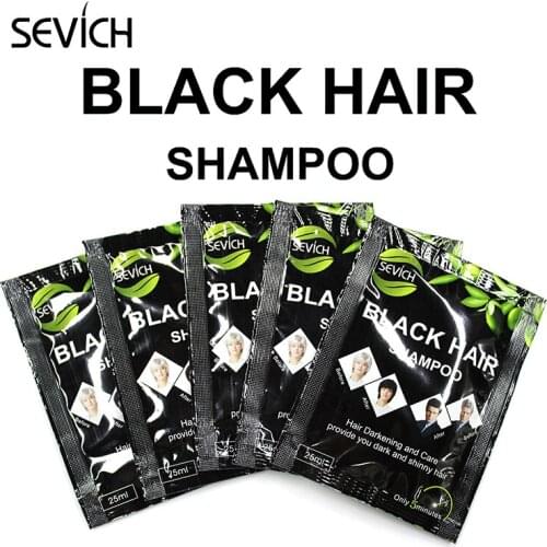 Sevich 5pcs/set Natural 15 Mins Fast Hair Dye Organic Plant Essence Hair Darkening Shampoo Hair Color Dye Shampoo For Cover Gray