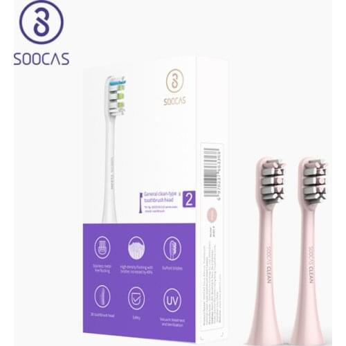 SOOCAS X3 X5 X3U X1 V1 V2 Original Replacement Heads Pink SOOCARE X3 X1 Sonic Tooth brush Electric Deep Cleaning Nozzle Jets
