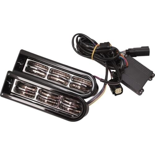 Motorcycle LED Inserts Saddlebag Filler Support Taillight Running Light For Harley Touring Electra Glide Road King 2014-2020