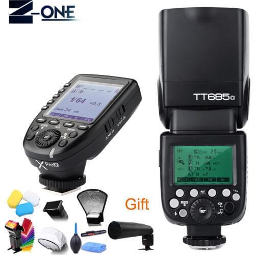 In Stock Godox TT685O 2.4G HSS TTL GN60 Flash Speedlite+ Xpro-O Trigger Transmitter Kit for Olympus Panasonic+Free Gift