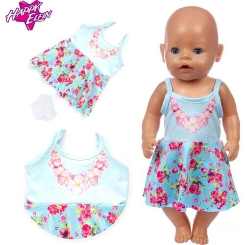 2020 New Spring dress For 17 Inch Baby Dolls 43cm Clothes Doll Accessories