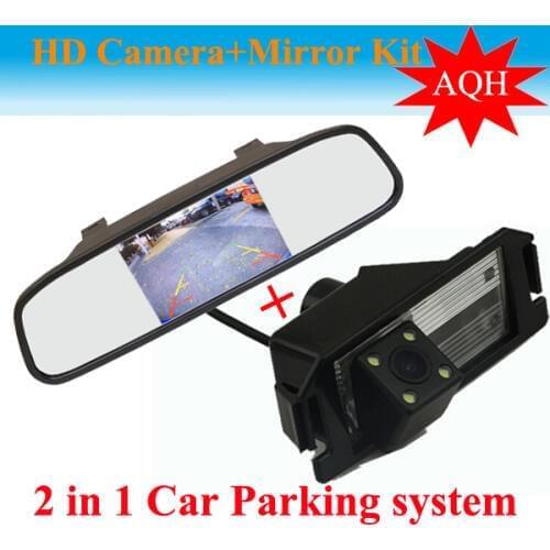 4.3inch HD Car Mirror +HD CCD Car Rear View Reverse Camera for I30 hyundai solaris (Verna) hatchback GENESIS COUPE KIA SOUL