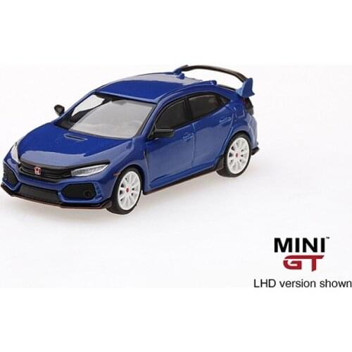 1:64 HONDA CIVIC TYPE R FK8 BLUE Alloy model Vintage car Metal toys for childen kids diecast gift