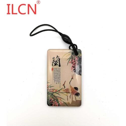 125Khz Duplicator Rewritable Blank Card Keyfob T5577 RFID For Access Control Card Badge Token Tag Dropping Glue Keychain 1Pcs