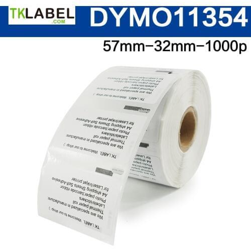 2 Rolls Compatible DYMO 11354 direct thermal label 57*32 MM 1000 Stickers Multi Purpose Labels, free shipping