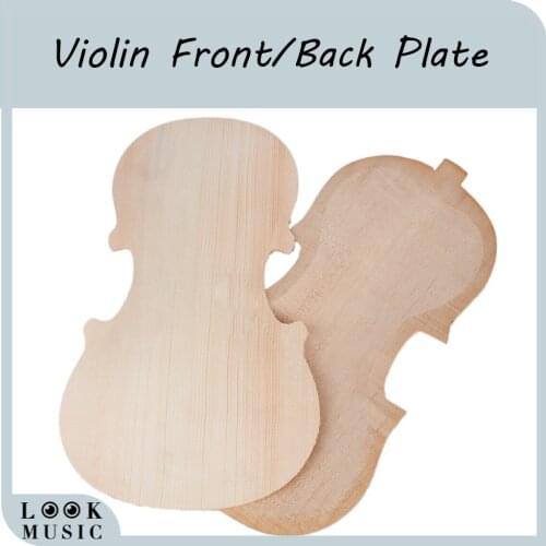 2Pcs 4/4 3/4 1/2 1/4 1/8 Violin Front/Back Plate Solid Wood Unfinished Violin DIY Making Parts