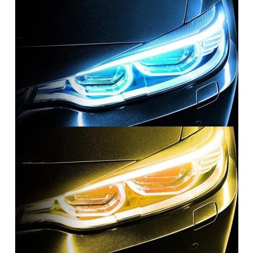 2PCS Car LED atmosphere lights LED Daytime Running Auto Headlights Flexible Light Turn Signal Brake Flow Lights Atmosphere Lamp