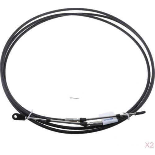 2pcs Throttle Shift Control Boat Motor Cable, Throttle Shift Cable, Remote Control for Yamaha Outboard