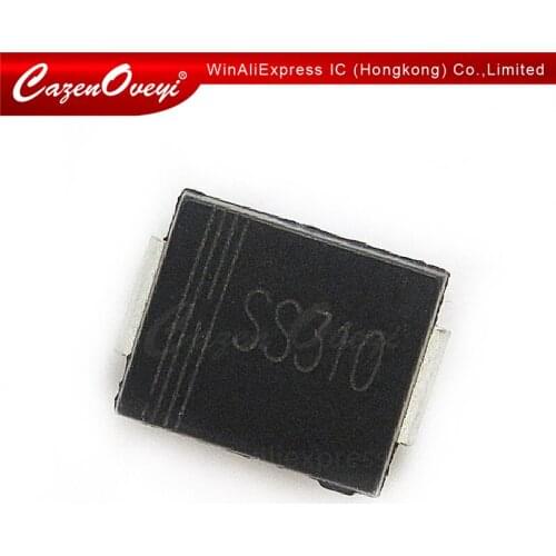 50pcs/lot 30BQ100 SR3100 SS310 V3J SMC 30BQ100PBF 30BQ100TRPBF DIODE SCHOTTKY 100V 3A SMC/DO-214AB In Stock