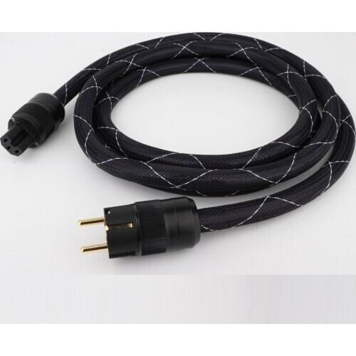 HIFI Audio DIY 5N Copper SCHUKO Power Cable EUR power plug hifi power cord cable for DVD CD AMP