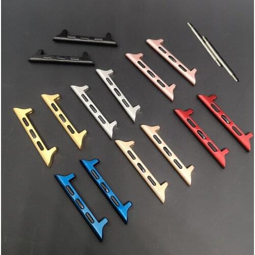 Adapter For Apple Watch serie 6 SE 5 4 3 2 44mm 40mm for iwatch band 6 5 42mm 38mm Strap spring bar belt Accessories Connector