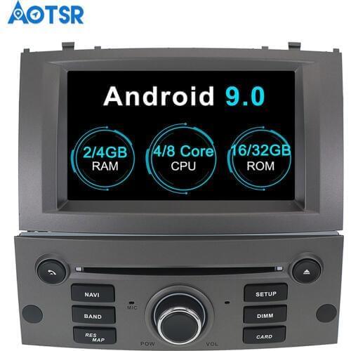 Android 9.0 Car DVD CD Player GPS Navigation for Peugeot 407 2004-2010 Car GPS Satnav Car Radio Stereo Unit Multimedia WIFI