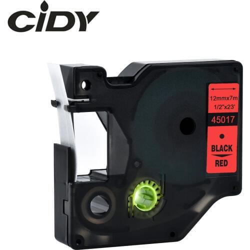 Cidy 45017 Compatible Dymo D1 manager 12mm black on red label tape for Dymo Label Printer DYMO LM160 LM280 dymo PNP