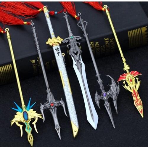 Doula Continent Game Related Products 20cm Genji Tang San Sea God Fork Shura Sword Alloy Sword Weapon Model Crafts Ornaments
