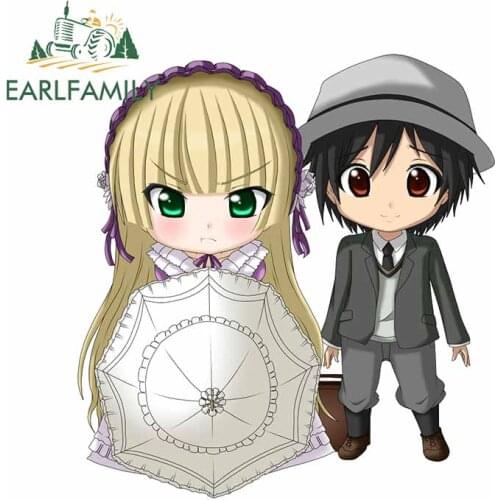 EARLFAMILY 13cm x 12.3cm For Cartoon Personality Car Stickers Waterproof Decal Graffiti Occlusion Scratch Car Accessories