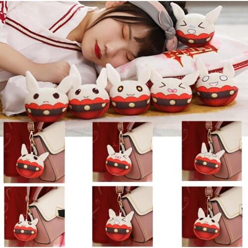 10cm Game Genshin Impact Klee Ganyu Keqing Bomb Dango Cosplay Doll Toy Plush Dolls Child Gift Pendant