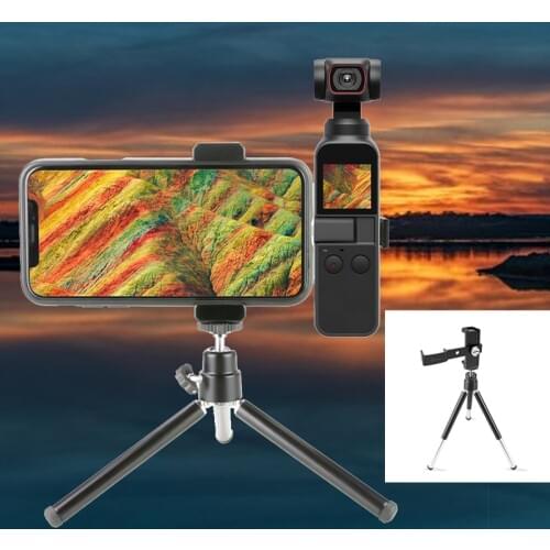 Metal Mobile Phone Clip Holder Bracket Stand Mount Connector for DJI Pocket 2 Desktop Tripod Handheld Gimbal Camera Accessories