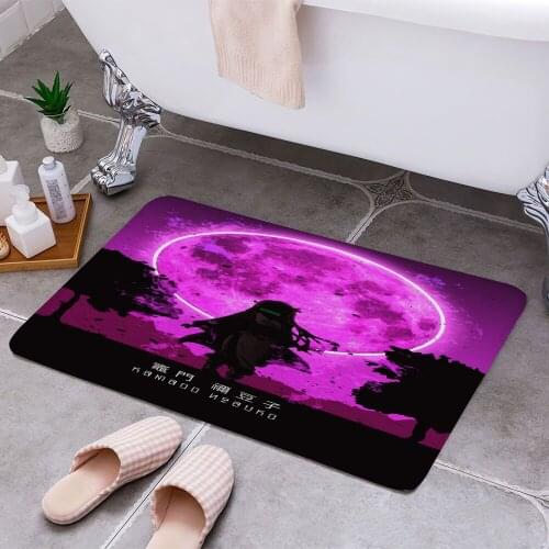 Kamado Nezuko Cheaper Anti-slip Modern Area Rugs Living Room Balcony Bathroom Printed Carpet Doormat Hallway Bath Mat