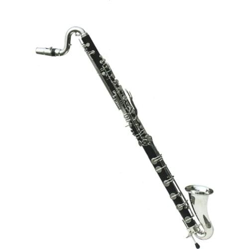 High grade Low C Ebonite body Nickel plated bass clarinet