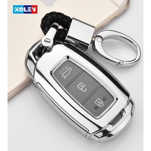 Plating Soft TPU+PC Car Remote Key Cover Case Holder For Hyundai Santa Fe TM 2019 I30 2018 Solaris Azera Elantra Grandeur Accent