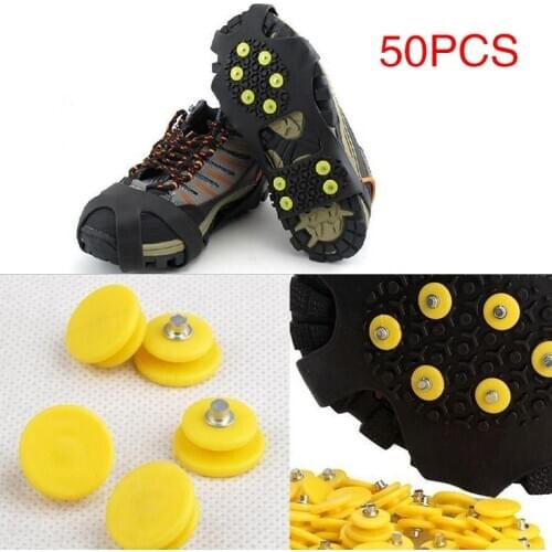 50/100pcs Teeth Nail for Ice Snow Climbing Crampons Spike Winter Outdoor Anti-slip Shoe Grippers Cleats Spikes Glace Replacement