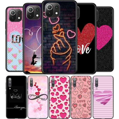 Pink Love Fashion Silicone Cover For Xiaomi Mi Note 11 11T 11i 10i 10T 10 9 9T 9 SE Lite Pro Ultra Phone Case