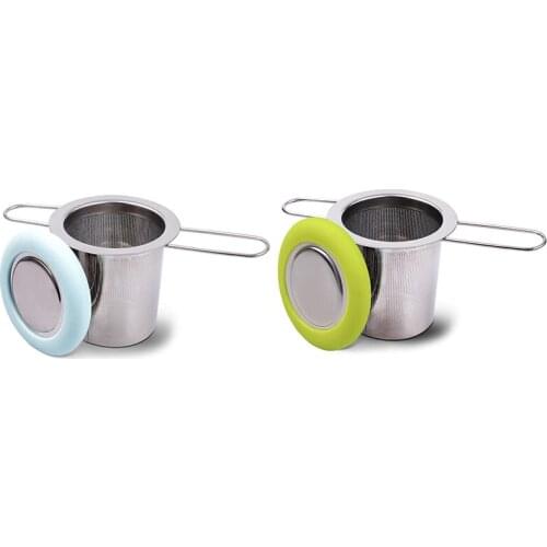 AF89 Tea Infuser Stainless Steel Tea Strainer Folding Handle Tea Filter Extra Fine Mesh Strainer Brewing Basket
