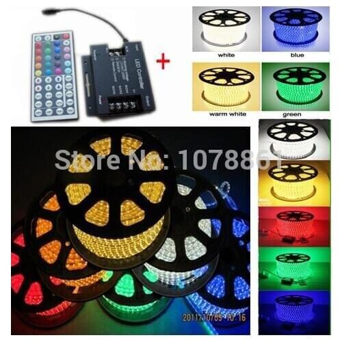 Led ribbon white warm whtie 5050 RGB Led Strip red, LED strip Kit. LED Strip + 1pcs 44key IR controller+1 lot other accessories